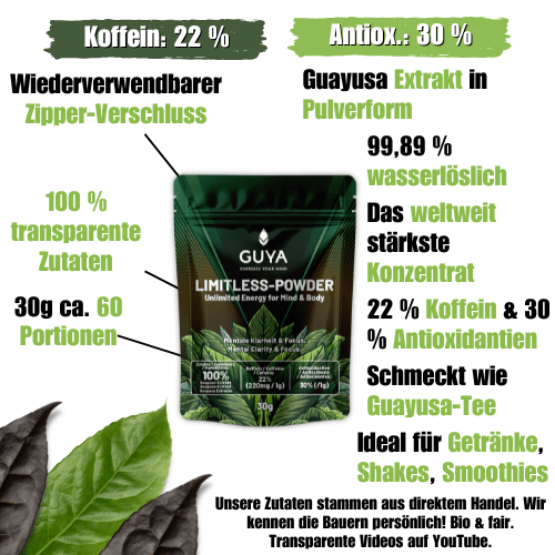 Limitless-Powder – 100% Guayusa Extrakt-Konzentrat